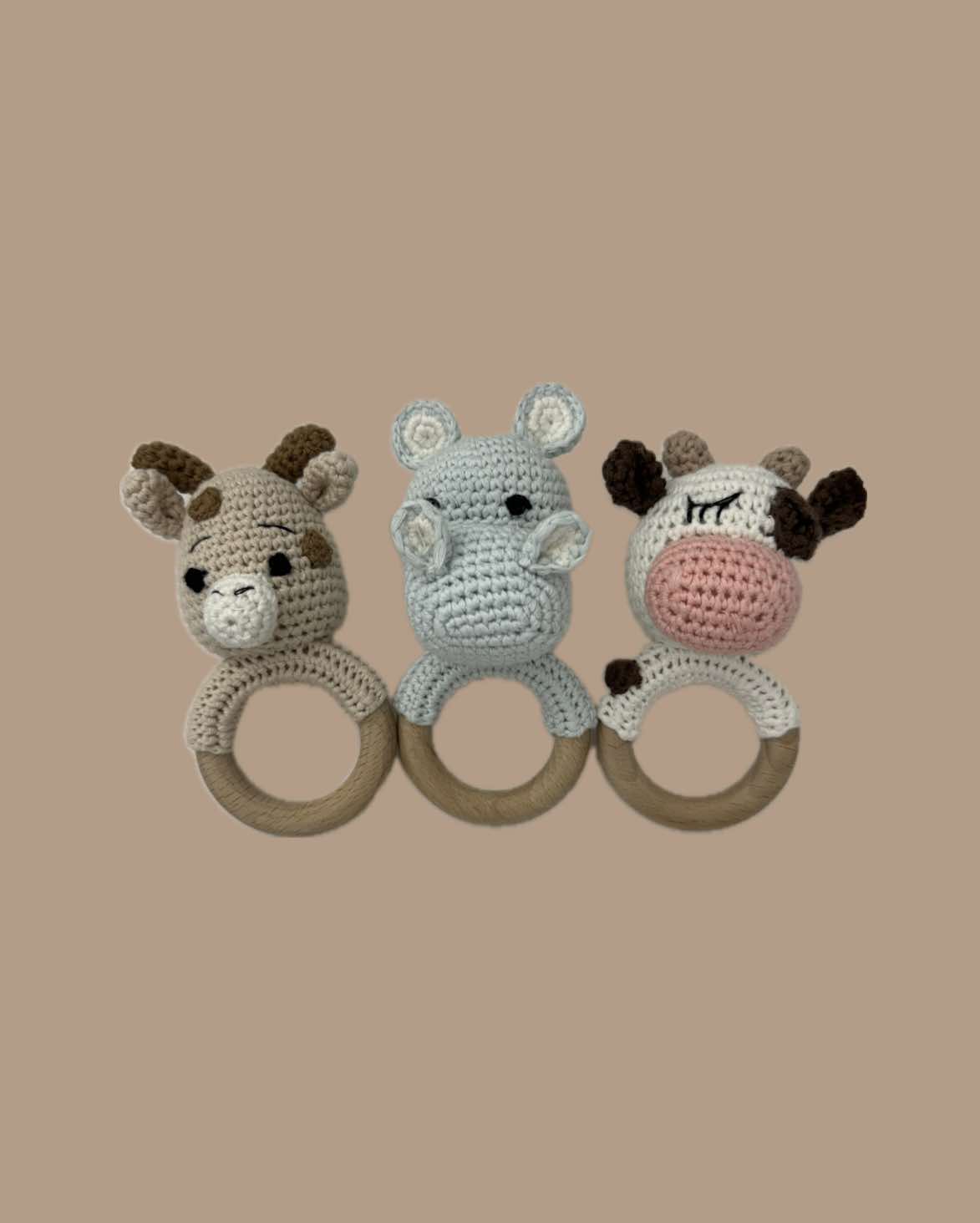 Crochet animal teether