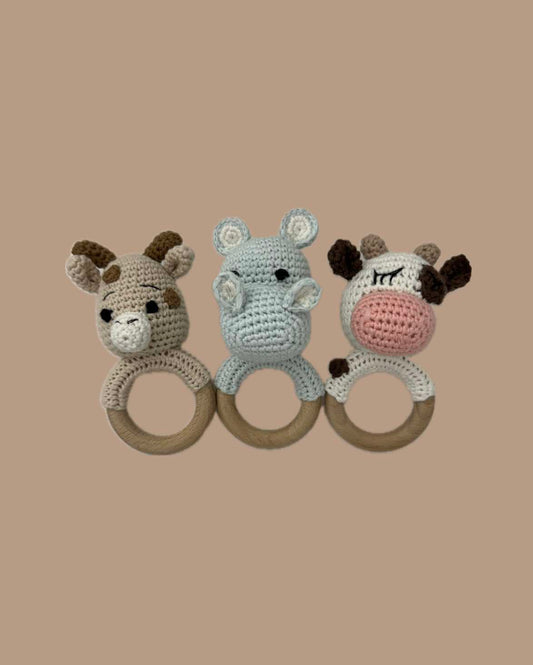 Crochet animal teether